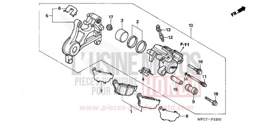 REAR BRAKE CALIPER FMX6506 de 2006